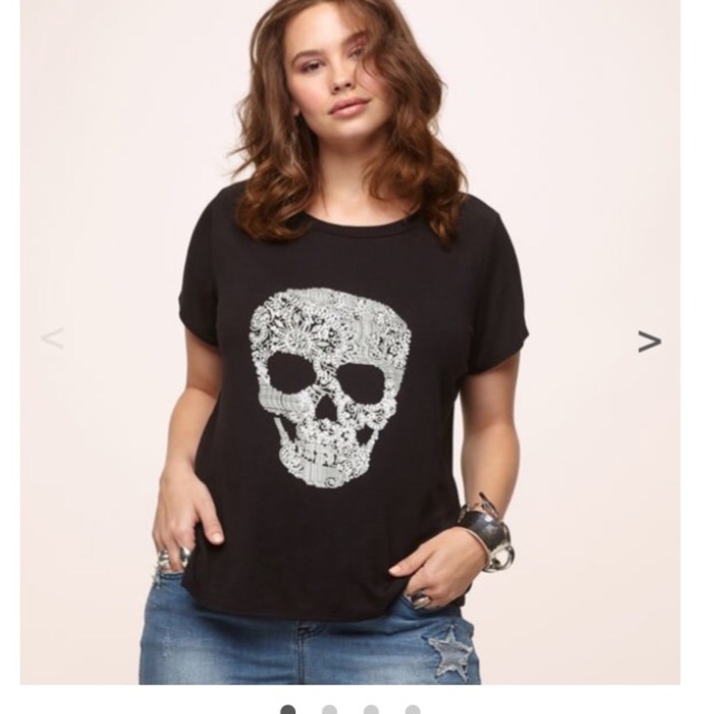 Loralette skull Tee 2x Brand New With Tags